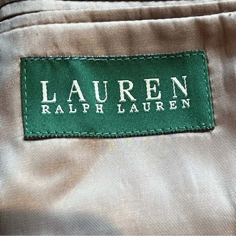 Lauren by Ralph Lauren Men's Sport Coat Camel w/lt blue pinstripe Size 48R